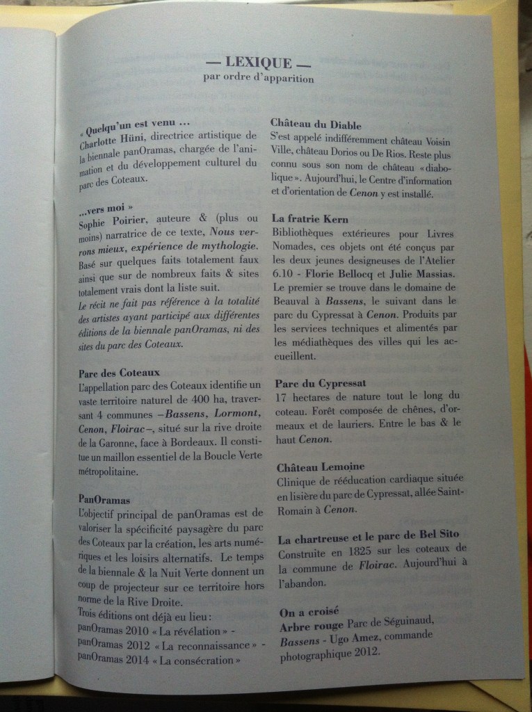 Le lexique qui suit le récit donne les clés…