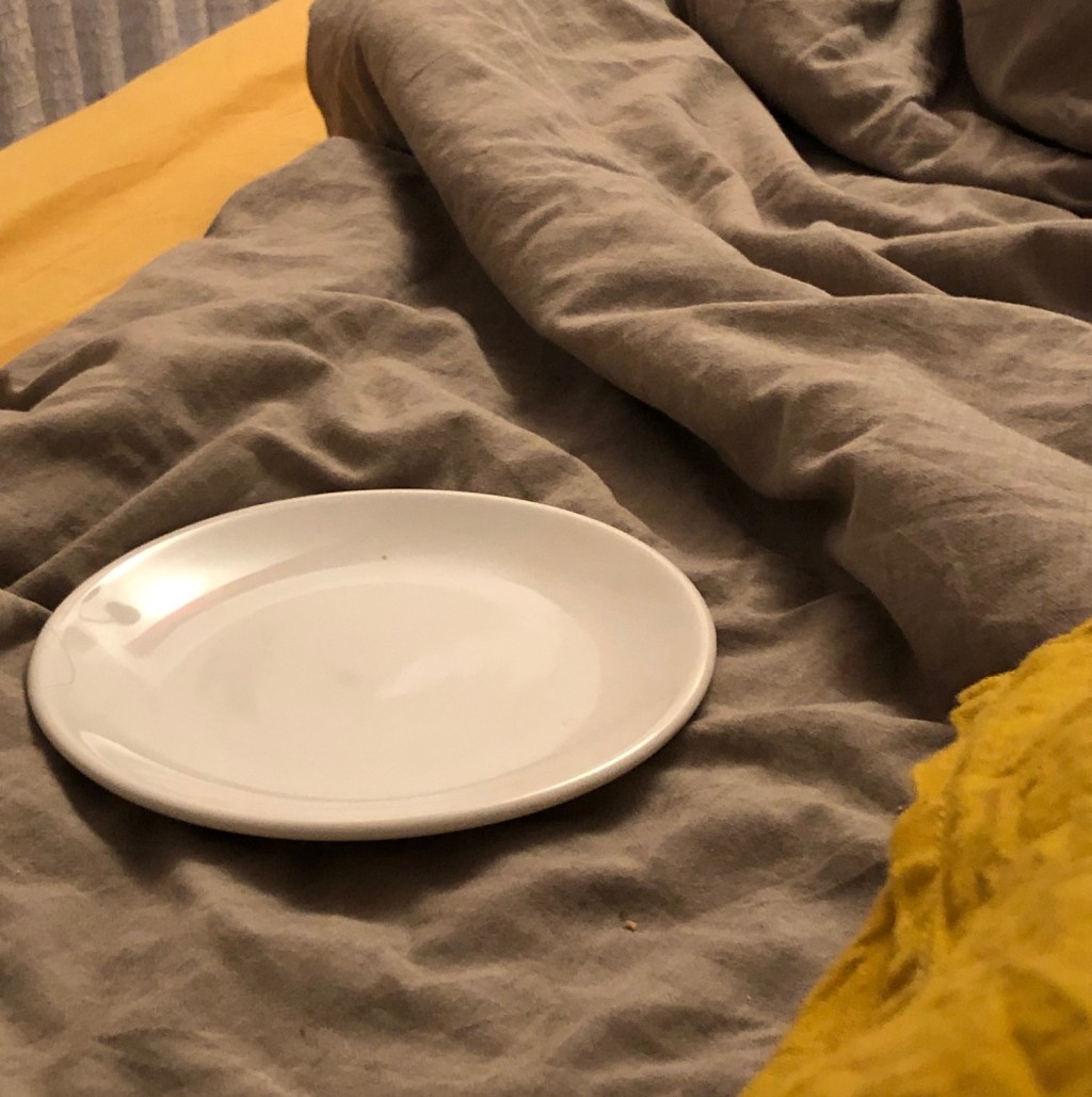 J&rsquo;ai dormi avec une&nbsp;assiette.